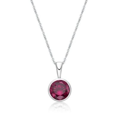 Picture of JULY            , 5mm BEZEL PENDANT with CHAIN